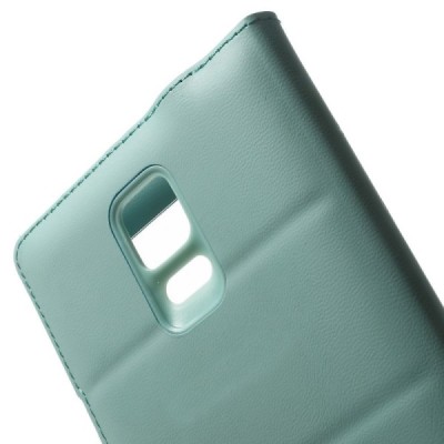 Samsung Galaxy Note 4 mėtinis atverčiamas dėklas su langeliu / Priedai.lt