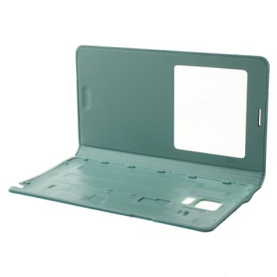 Samsung Galaxy Note 4 mėtinis atverčiamas dėklas su langeliu / Priedai.lt