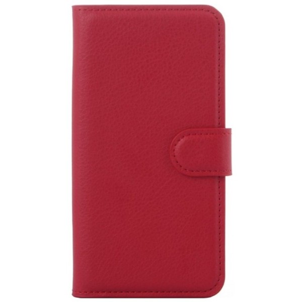 „Litchi“ atvēramais maciņš - sarkans (Galaxy S6 Edge)