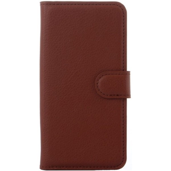 „Litchi“ atvēramais maciņš - brūns (Galaxy S6 Edge)