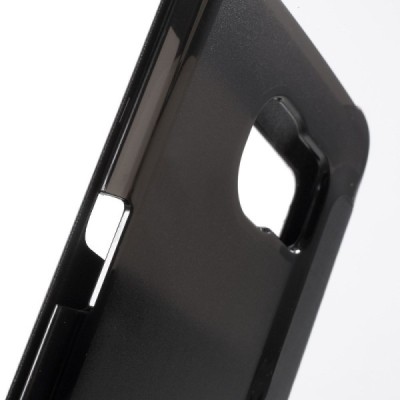 Samsung Galaxy S6 Edge (G925) View Window atvēramais melns maciņš / Vacins.lv