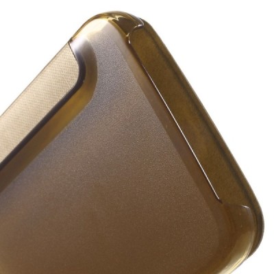 Samsung Galaxy S6 Edge (G925) View Window atverčiamas auksinis dėklas / Priedai.lt