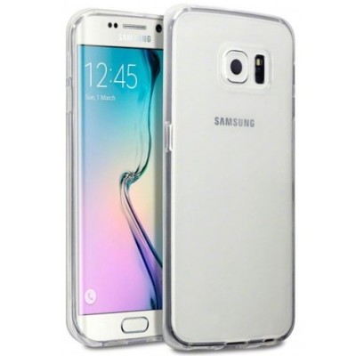 Samsung Galaxy S6 Edge (G925) skaidrus (permatomas) kieto silikono TPU ploniausias pasaulyje bespalvis dėklas / Priedai.lt