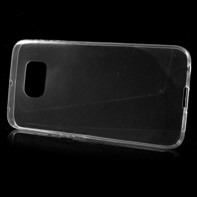 Samsung Galaxy S6 Edge (G925) skaidrus (permatomas) kieto silikono TPU ploniausias pasaulyje bespalvis dėklas / Priedai.lt