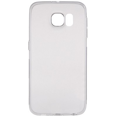 Samsung Galaxy S6 Edge (G925) kieto silikono TPU skaidrus pilkas dėklas - nugarėlė / Priedai.lt