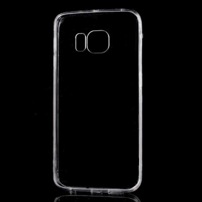 Samsung Galaxy S6 Edge (G925) kieto silikono TPU skaidrus pilkas dėklas - nugarėlė / Priedai.lt