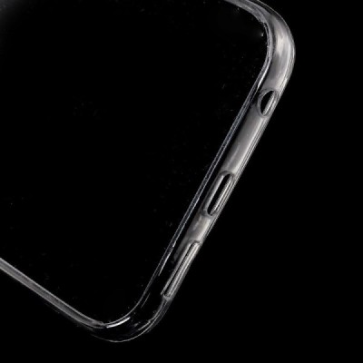 Samsung Galaxy S6 Edge (G925) kieto silikono TPU skaidrus pilkas dėklas - nugarėlė / Priedai.lt