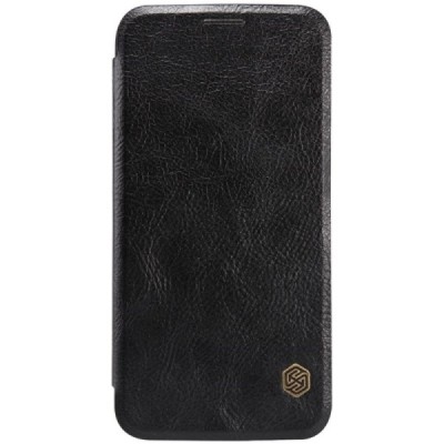 Greznais „Nillkin“ Qin sērijas ādas atvērams melns Samsung Galaxy S6 (G920) maciņš / Vacins.lv