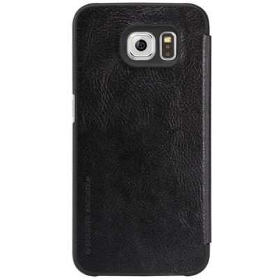 Greznais „Nillkin“ Qin sērijas ādas atvērams melns Samsung Galaxy S6 (G920) maciņš / Vacins.lv