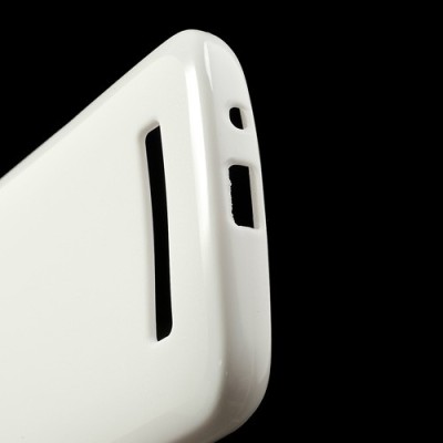 HTC Desire 500 Jelly Case balts cieta silikona (TPU) futrālis / Vacins.lv