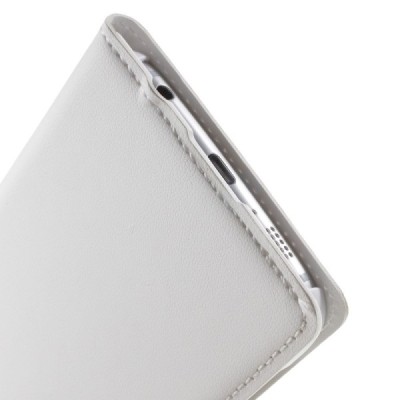 Samsung Galaxy S6 (G920) balts atvēramais maciņš ar lodziņu / Vacins.lv