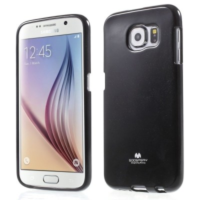 Samsung Galaxy S6 (G920) Mercury melns cieta silikona (TPU) apvalks / vacins.lv