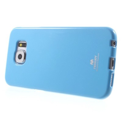 Samsung Galaxy S6 (G920) Mercury gaiši zils cieta silikona (TPU) apvalks / vacins.lv
