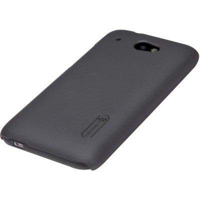 HTC Desire 601 Nillkin Frosted Shield melns plastmasas futrālis + ekrāna aizsargplēve / Vacins.lv