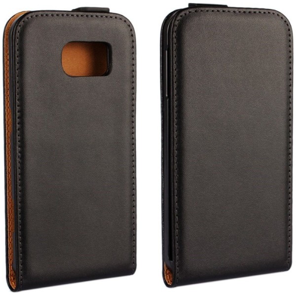 Klasisks atvēramais maciņš - melns (Galaxy S6)