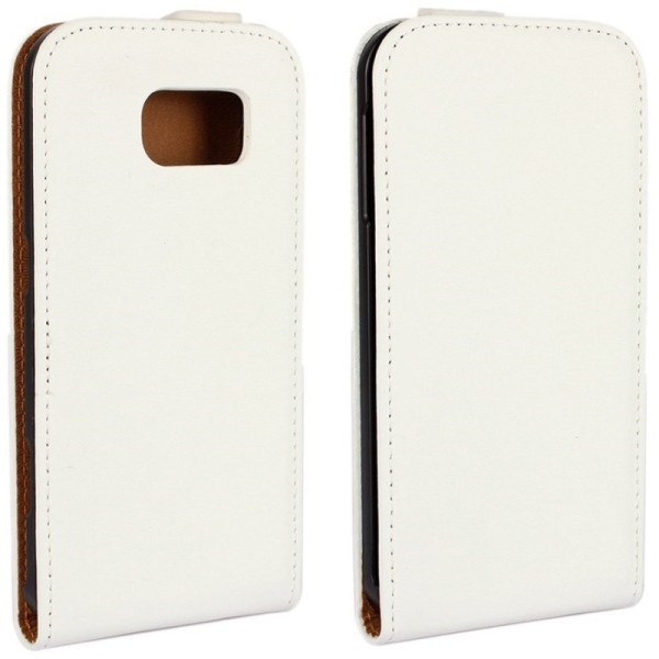 Klasisks atvēramais maciņš - balts (Galaxy S6)