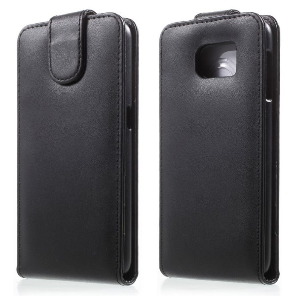 Vertikaliai atverčiamas dėklas - juodas (Galaxy S6)