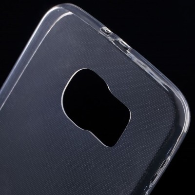 Samsung Galaxy S6 (G920) skaidrus (permatomas) kieto silikono TPU ploniausias pasaulyje bespalvis dėklas / Priedai.lt