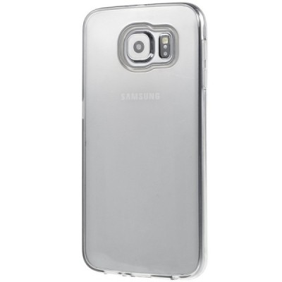 Samsung Galaxy S6 (G920) dzidrs (caurspīdīgs) cieta silikona TPU pelēks apvalks / Vacins.lv