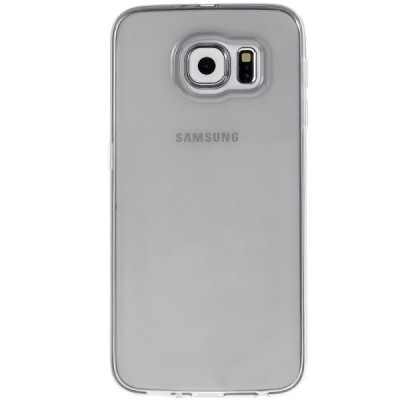Samsung Galaxy S6 (G920) dzidrs (caurspīdīgs) cieta silikona TPU pelēks apvalks / Vacins.lv