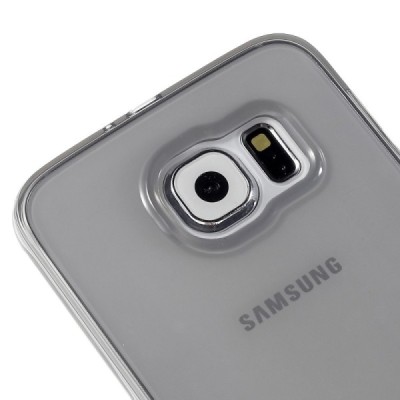 Samsung Galaxy S6 (G920) dzidrs (caurspīdīgs) cieta silikona TPU pelēks apvalks / Vacins.lv