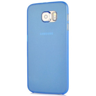 Samsung Galaxy S6 G920 ploniausias pasaulyje plastikinis skaidrus mėlynas dėklas - nugarėlė / Priedai.lt