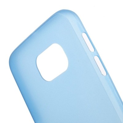 Samsung Galaxy S6 G920 ploniausias pasaulyje plastikinis skaidrus mėlynas dėklas - nugarėlė / Priedai.lt