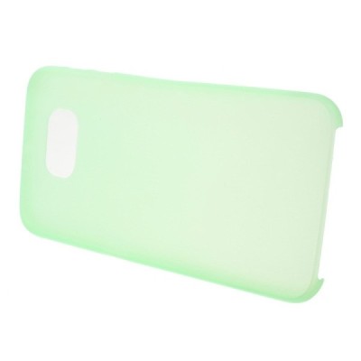 Samsung Galaxy S6 G920 ploniausias pasaulyje plastikinis skaidrus žalias dėklas - nugarėlė / Priedai.lt