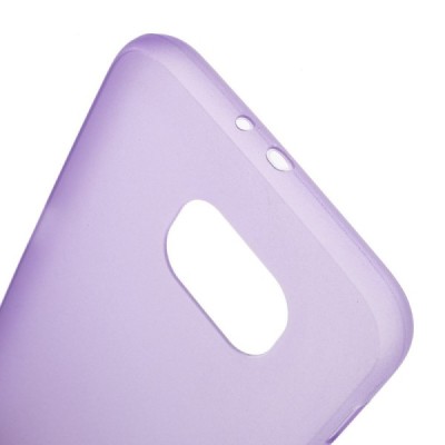 Samsung Galaxy S6 G920 ploniausias pasaulyje plastikinis skaidrus violetinis dėklas - nugarėlė / Priedai.lt