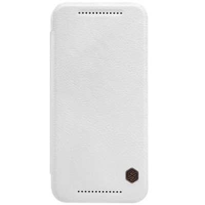 Greznais „Nillkin“ Qin sērijas ādas atvērams balts HTC One M9 maciņš / Vacins.lv