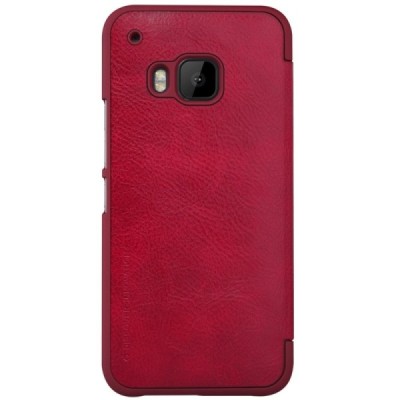 Greznais „Nillkin“ Qin sērijas ādas atvērams sarkans HTC One M9 maciņš / Vacins.lv