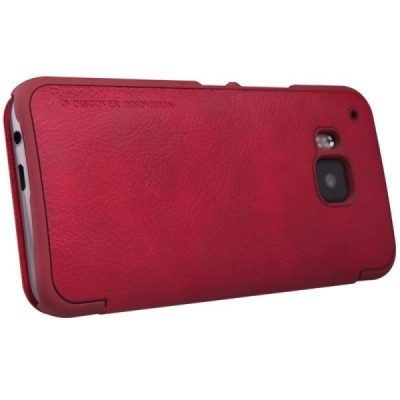 Greznais „Nillkin“ Qin sērijas ādas atvērams sarkans HTC One M9 maciņš / Vacins.lv