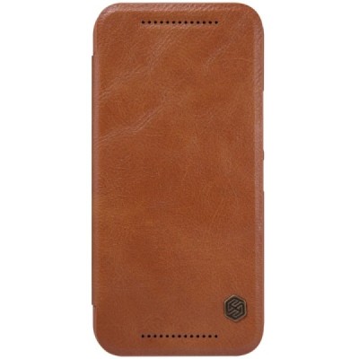 Greznais „Nillkin“ Qin sērijas ādas atvērams brūns HTC One M9 maciņš / Vacins.lv