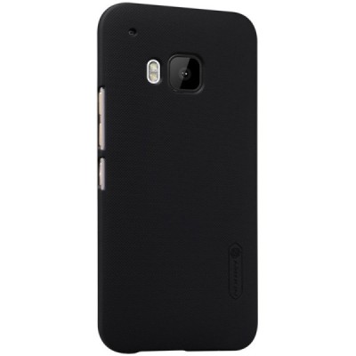 HTC One M9 Nillkin Frosted Shield melns plastmasas apvalks + ekrāna aizsargplēve / Vacins.lv