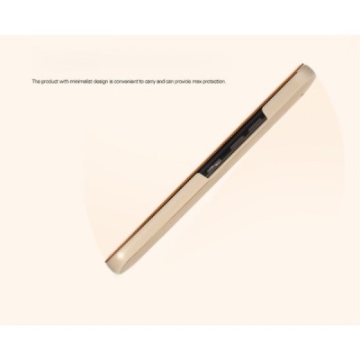 HTC One M9 Rock Touch ādas atvēramais zelts maciņš / Vacins.lv