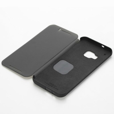 HTC One M9 Rock Dr V melns atvēramais maciņš / Vacins.lv