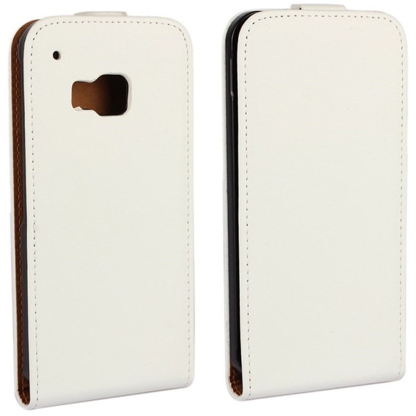 Klasisks atvēramais maciņš - balts (One M9)