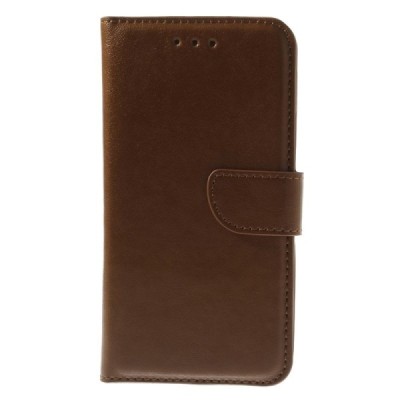 HTC One M9 atvēramais brūns ādas maks (maciņš) / Vacins.lv