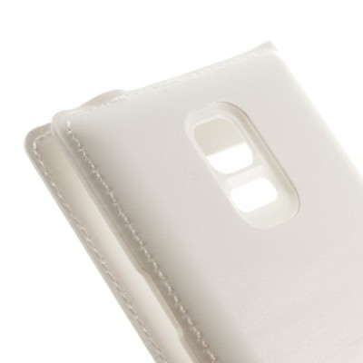 Samsung Galaxy S5 mini (G800) baltas odinis atverčiamas „Smart Window“ dėklas su langeliu / Priedai.lt