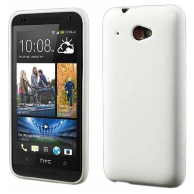 HTC Desire 601 Jelly Case balts cieta silikona (TPU) futrālis / Vacins.lv
