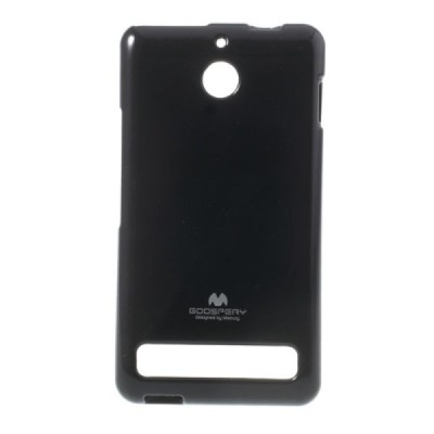 Sony Xperia E1 Mercury melns cieta silikona (TPU) apvalks / vacins.lv