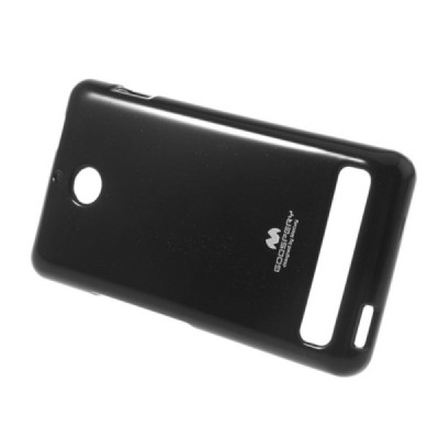 Sony Xperia E1 Mercury juodas kieto silikono tpu dėklas - nugarėlė / Priedai.lt