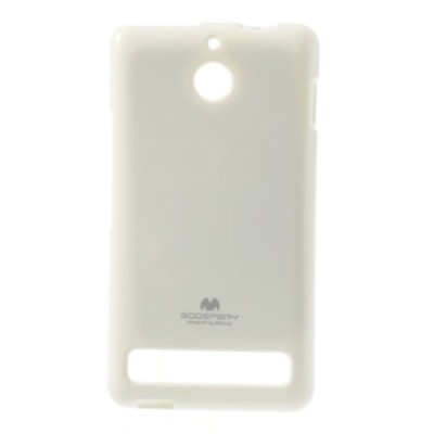 Sony Xperia E1 Mercury balts cieta silikona (TPU) apvalks / vacins.lv