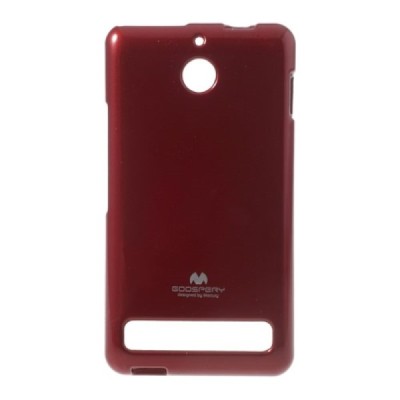 Sony Xperia E1 Mercury sarkans cieta silikona (TPU) apvalks / vacins.lv