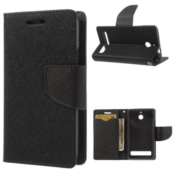 „Mercury“ atvērams maciņš - melns (Xperia E1)