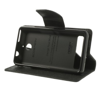 Sony Xperia E1 Mercury atvērams melns maciņš (maks) / Vacins.lv