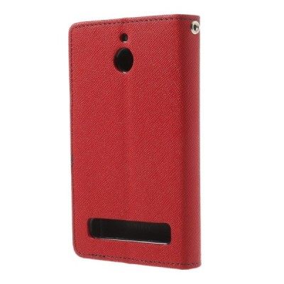 Sony Xperia E1 Mercury atvērams sarkans maciņš (maks) / Vacins.lv