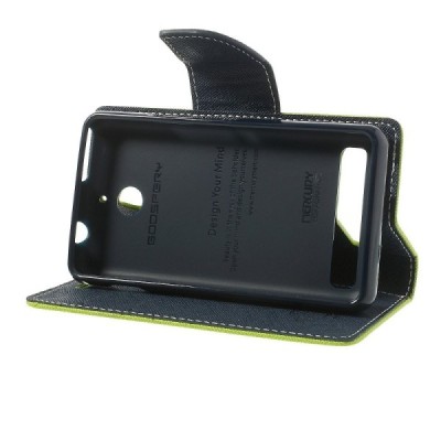 Sony Xperia E1 Mercury atvērams zaļš maciņš (maks) / Vacins.lv