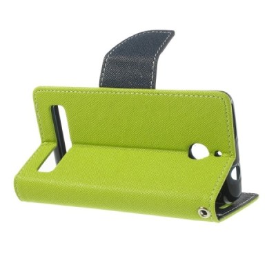 Sony Xperia E1 Mercury atvērams zaļš maciņš (maks) / Vacins.lv