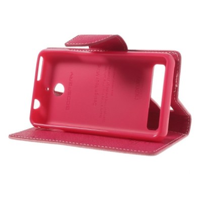 Sony Xperia E1 Mercury atvērams rozs maciņš (maks) / Vacins.lv